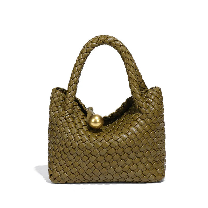 Schultertasche Geflochten | Kleine Crossbody Hobo Bag aus veganem Leder