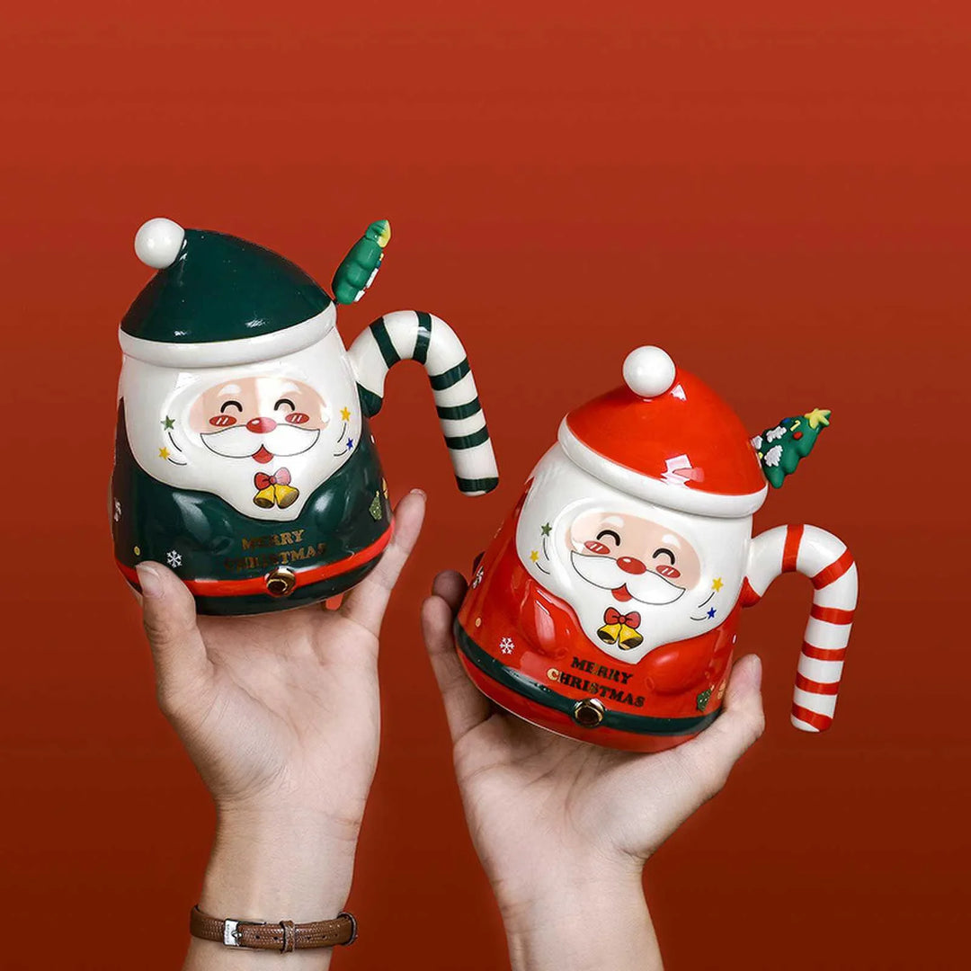 Weihnachtsbecher Set - Keramik, Porzellan, Weihnachtsmann Design & Geschenkideen