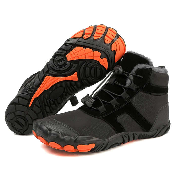 Herren Winter Barfußschuhe | Leichte Schneestiefel rutschfest & kältefest für Outdoor