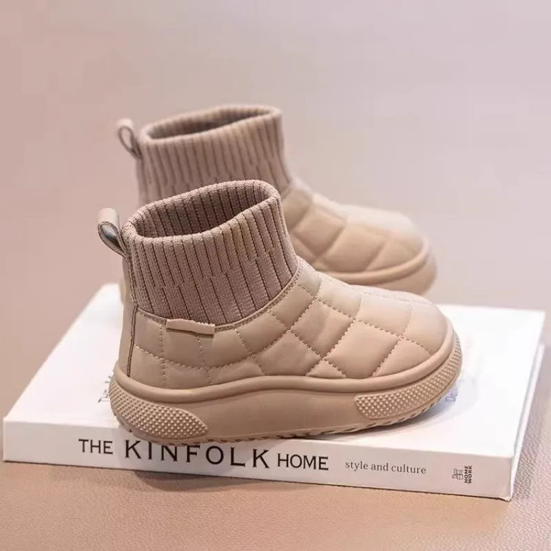 Kinder Winterstiefel Leder gefüttert rutschfest