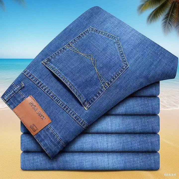 Herren Business Jeans | Bequeme gerade Stretch Jeans für Alltag & Büro