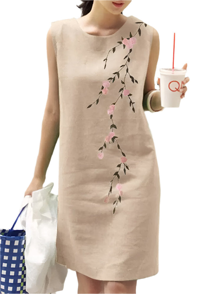 Esther - Ärmelloses besticktes Sommerkleid
