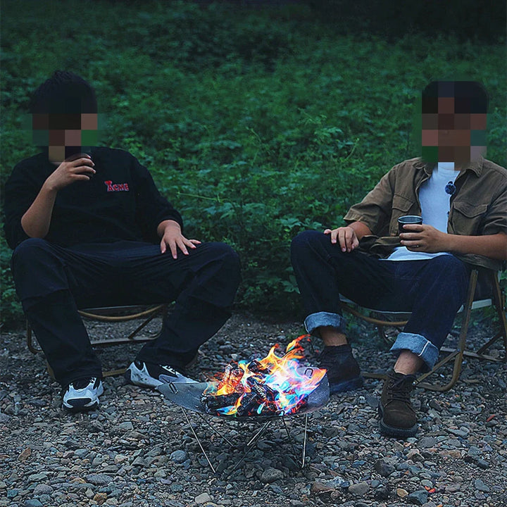 Polvo GlowFlame que cambia de color para fuego | Paquete de 5 sobres seguros e inodoros