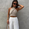 Elena Leinen-Top mit Halter-Kragen | Eleganz & Leichtigkeit