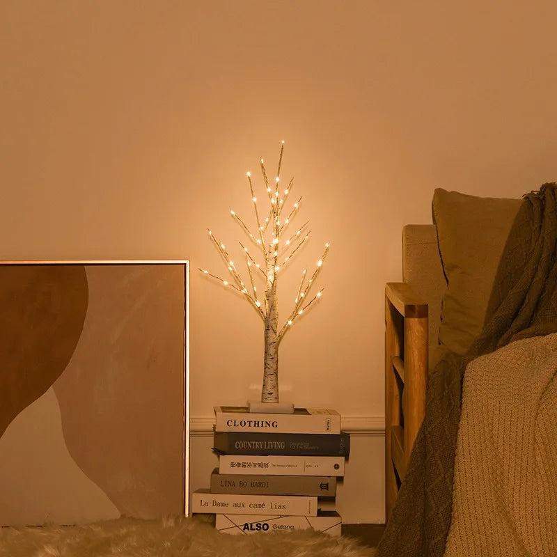LED-Birkenbaum-Dekoration - leuchtende Schlafzimmer & Landschaft, DIY-Geschenkidee