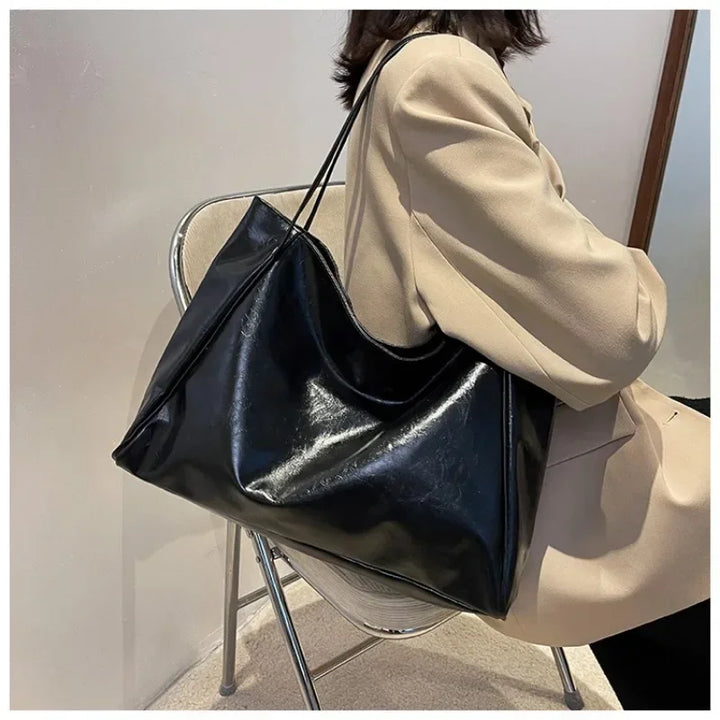 Damen Handtasche | PU-Leder Schultertasche Retro mit großer Kapazität