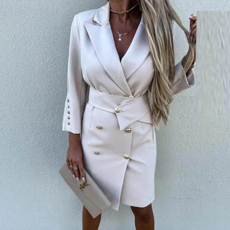 Elvya Damen Blazerkleid | Eleganz & Doppelknöpfung