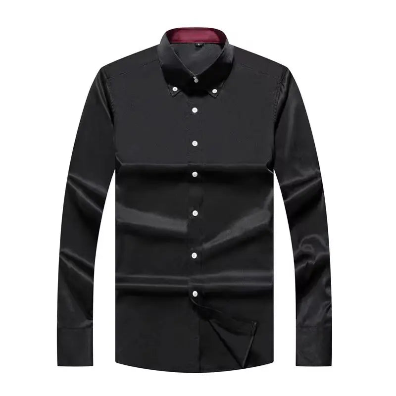 Slim Fit Businesshemd für Herren | Elegantes Langarmhemd mit Button-Down Kragen