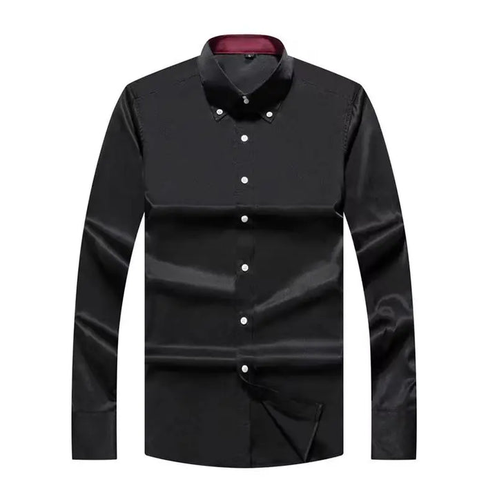 Slim Fit Businesshemd für Herren | Elegantes Langarmhemd mit Button-Down Kragen