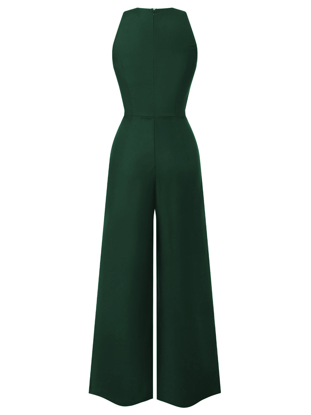 Schwarz 1950er Ärmelloser Geknöpfter Solider Jumpsuit | Retro-Stil, Elegant und Komfortabel