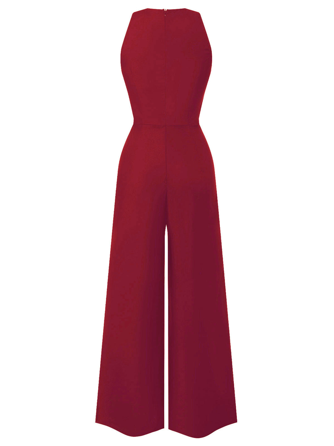 Schwarz 1950er Ärmelloser Geknöpfter Solider Jumpsuit | Retro-Stil, Elegant und Komfortabel