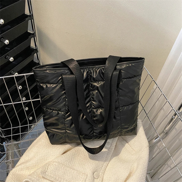 Damen Handtasche aus Baumwolle | Gepolstertes Design mit Rauten & Große Kapazität für Reisen