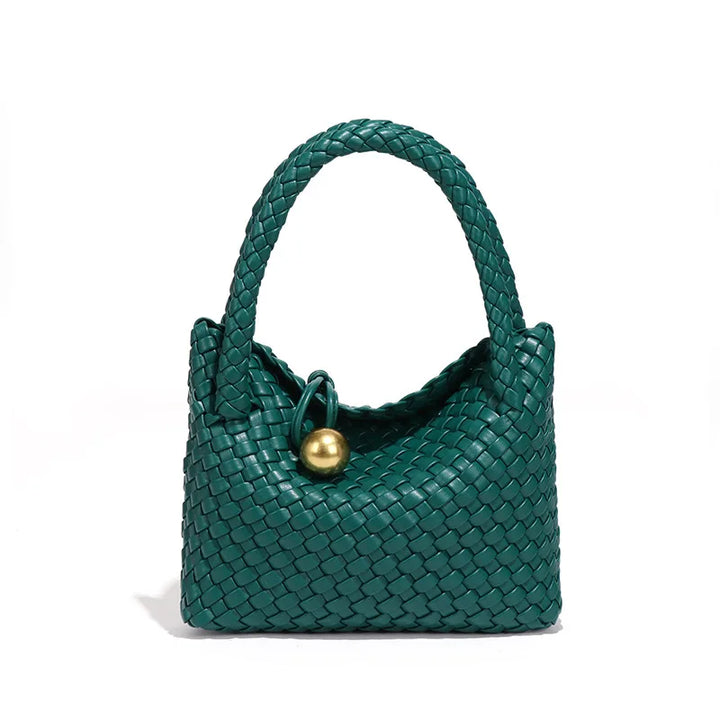 Schultertasche Geflochten | Kleine Crossbody Hobo Bag aus veganem Leder