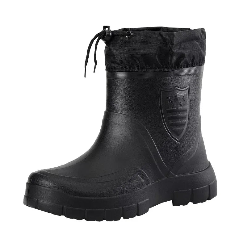 Winterstiefel Herren 2026 | Wasserdichte Angelstiefel Dicke Sohle Rutschfest
