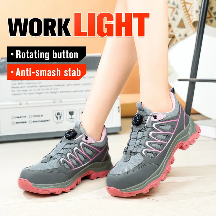 Damenschuhe Arbeitssicherheit | Drehknopf, Stoß- & Durchtrittssicher, Modisch