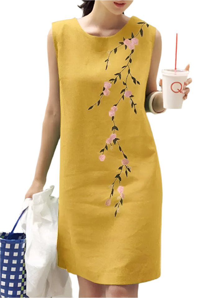 Esther - Ärmelloses besticktes Sommerkleid