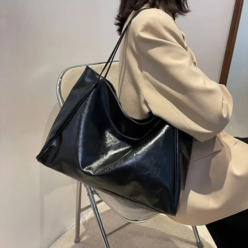 Damen Handtasche | PU-Leder Schultertasche Retro mit großer Kapazität