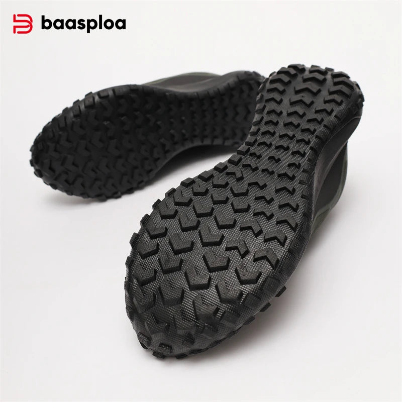 Baasploa Herren Wanderschuhe | Outdoor Sneaker wasserabweisend & rutschfest