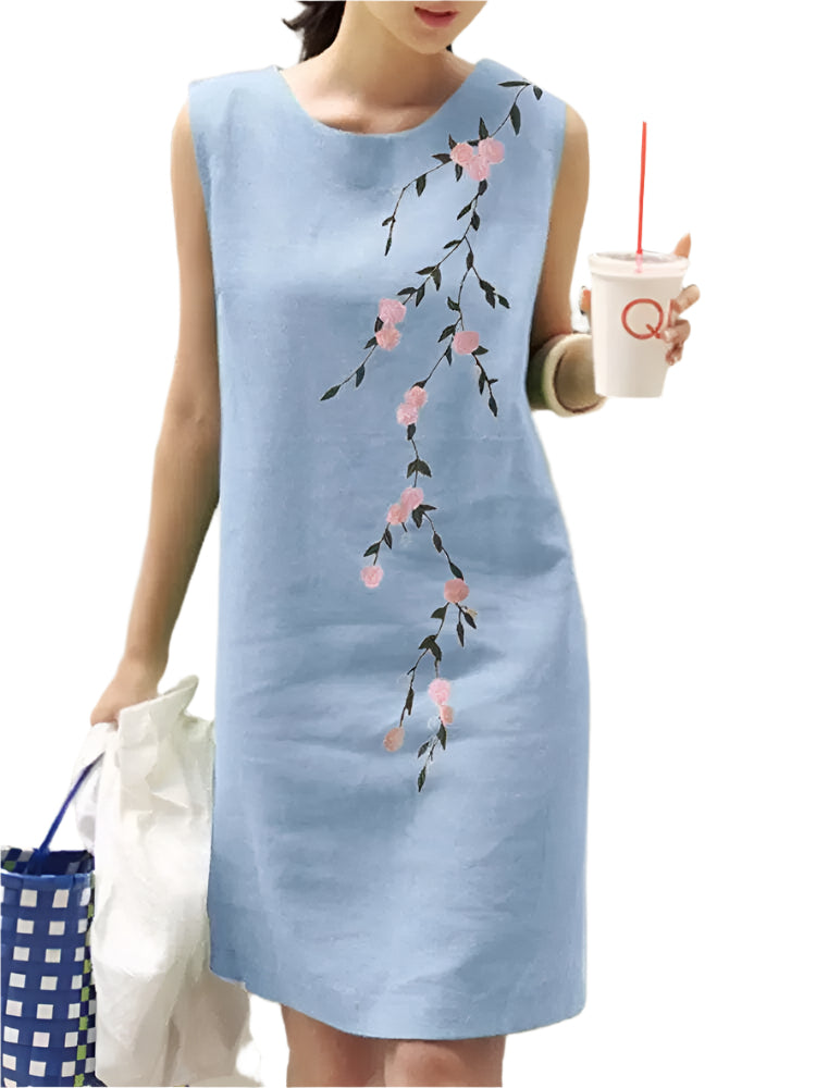 Esther - Ärmelloses besticktes Sommerkleid