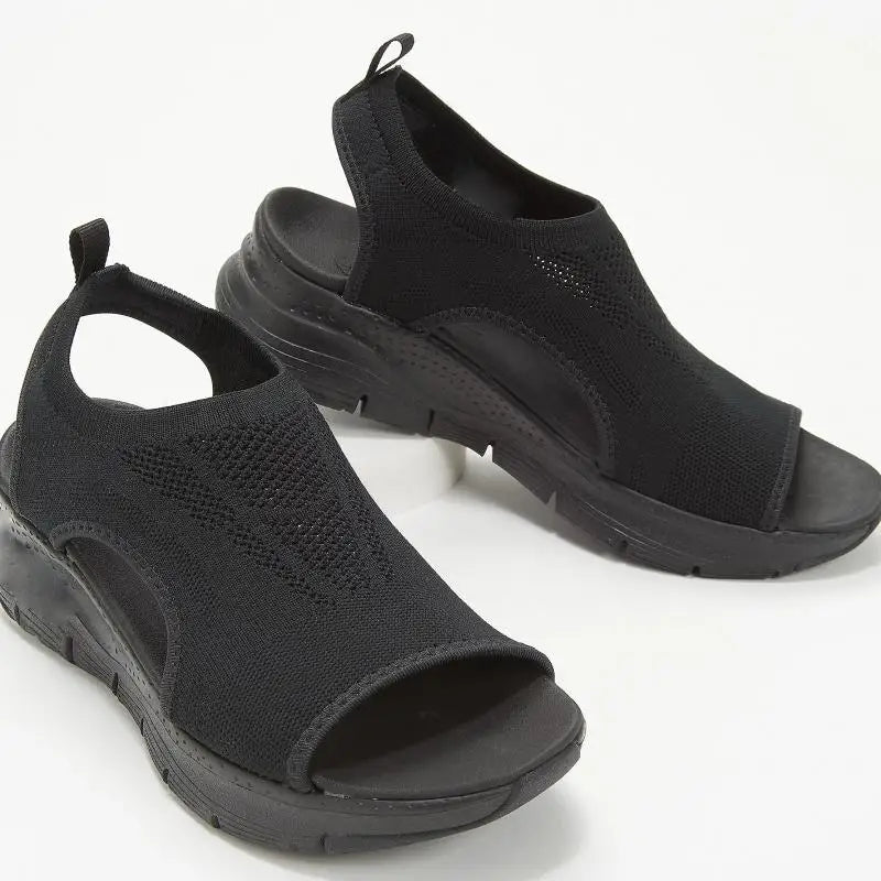 OrthoStep Damen Sandalen | Sportlich & Orthopädisch Atmungsaktiv & Klettverschluss