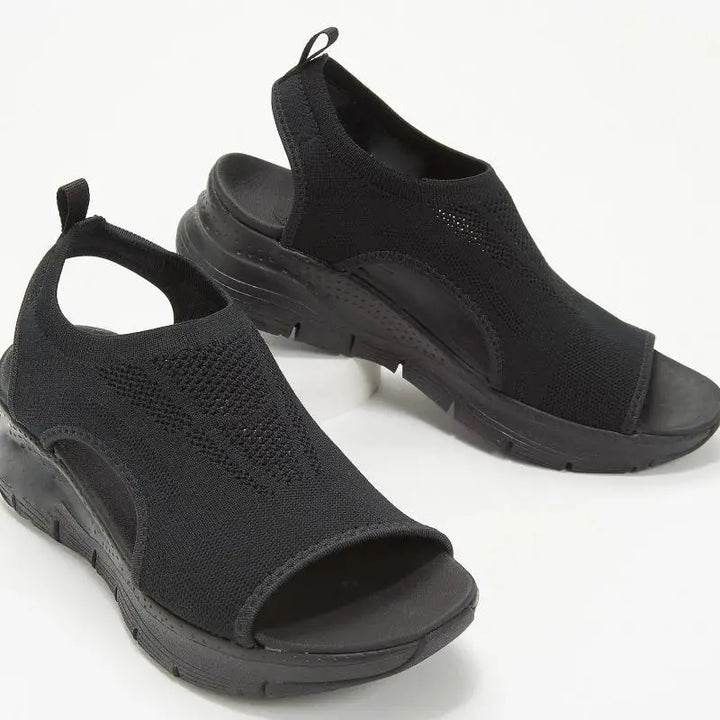 OrthoStep Damen Sandalen | Sportlich & Orthopädisch Atmungsaktiv & Klettverschluss