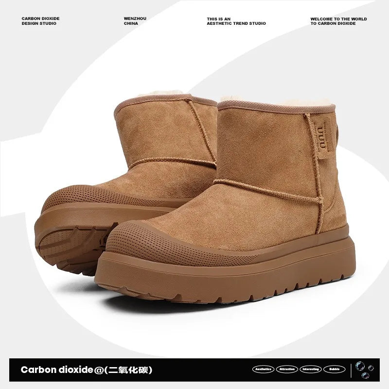 Winterstiefel Unisex | Plüsch gefütterte Plateauschuhe Warmer Komfort