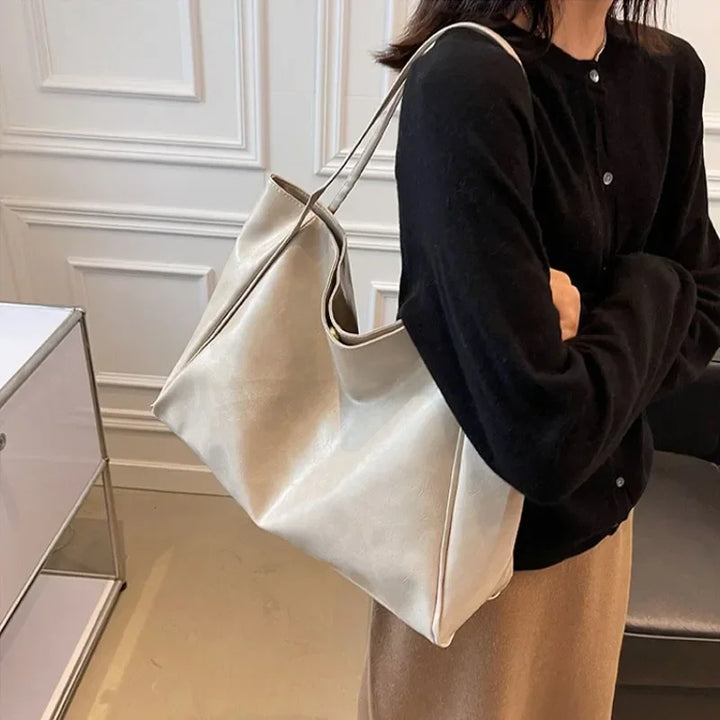 Damen Handtasche | PU-Leder Schultertasche Retro mit großer Kapazität