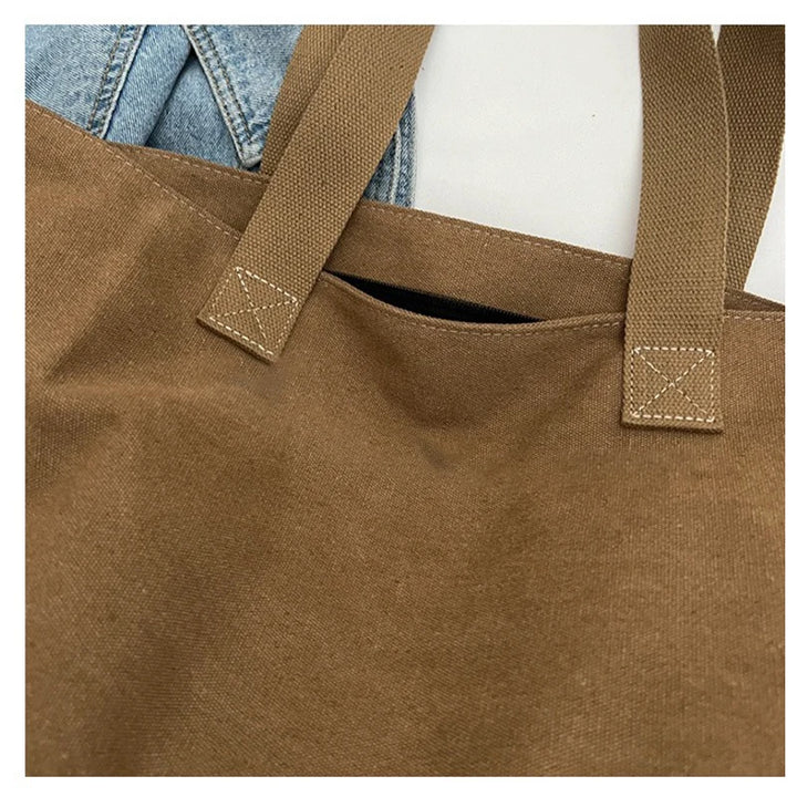 Damen Handtasche aus Canvas | Klassisches Design & Geräumig mit Reißverschluss