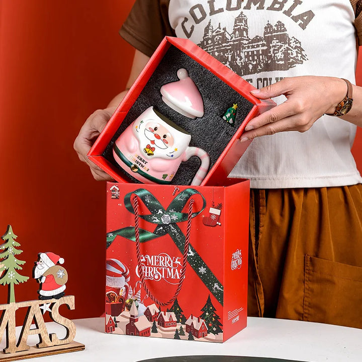Weihnachtsbecher Set - Keramik, Porzellan, Weihnachtsmann Design & Geschenkideen