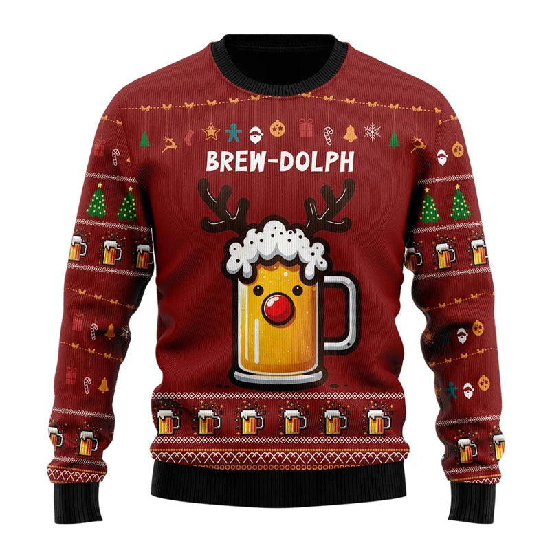 Weihnachtspulli Biermotiv | Sweatshirt Unisex Party