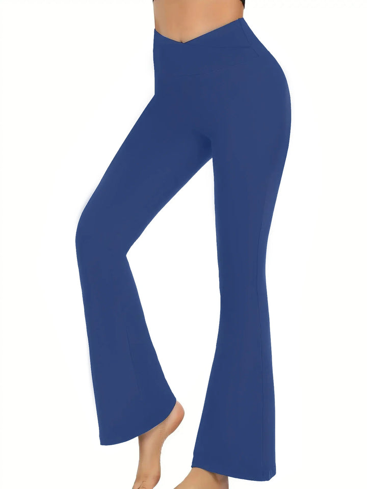 Damen Yoga Leggings | Hohe Taille, Bauchkontrolle, Weite Schlaghosen