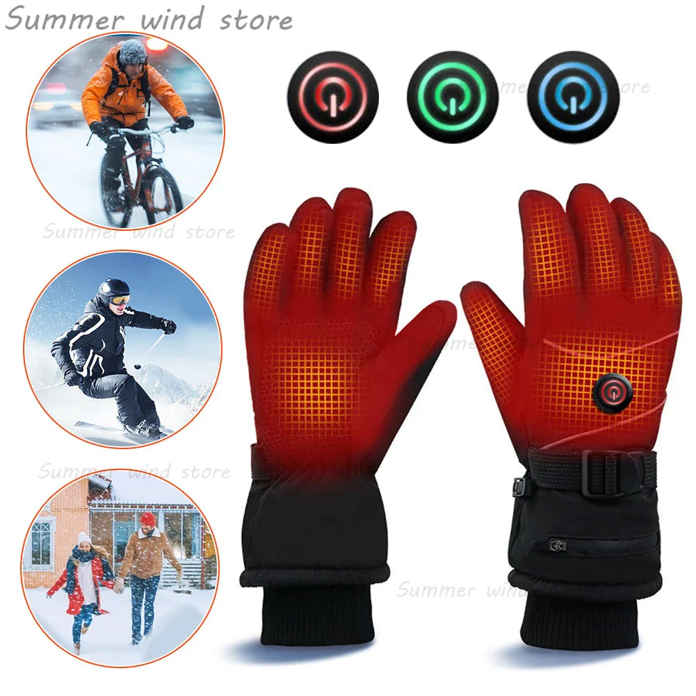 Beheizte Handschuhe Wiederaufladbar | Touchscreen Winter Ski