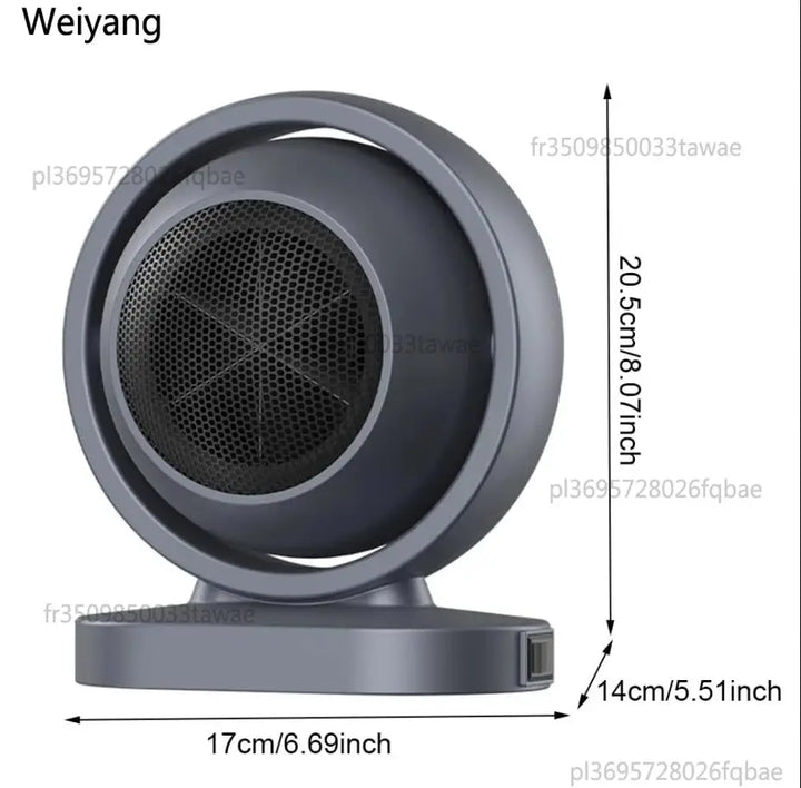 Varmeblæser Bærbar Elektrisk Bordmodel | 380W Hjem Kontor