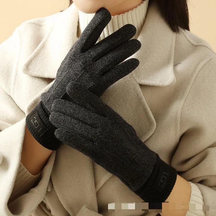 Damen Winter Touchscreen Handschuhe - Warme, Dicke Vollfinger Strickhandschuhe