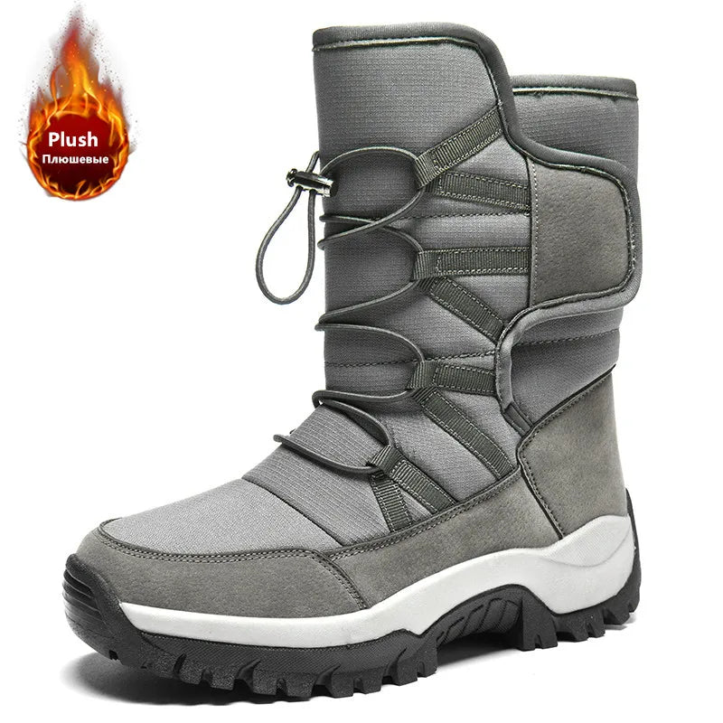Herren Winterstiefel Wasserdicht | Plüschfutter Wanderstiefel Rutschfest