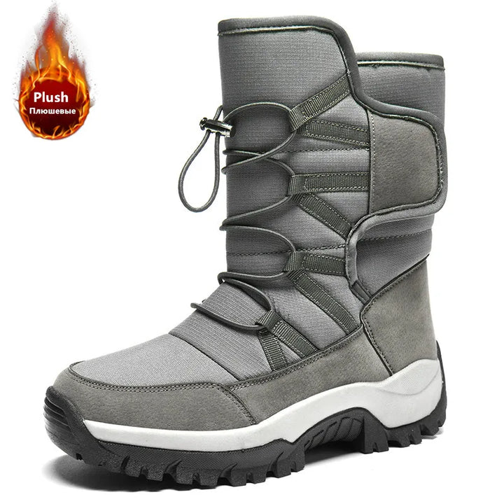 Herren Winterstiefel Wasserdicht | Plüschfutter Wanderstiefel Rutschfest