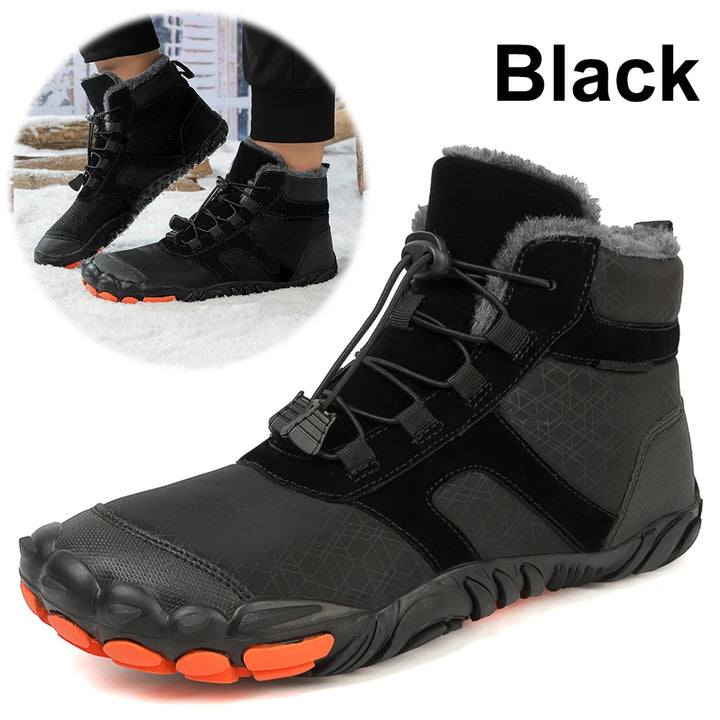 Herren Winter Barfußschuhe | Leichte Schneestiefel rutschfest & kältefest für Outdoor