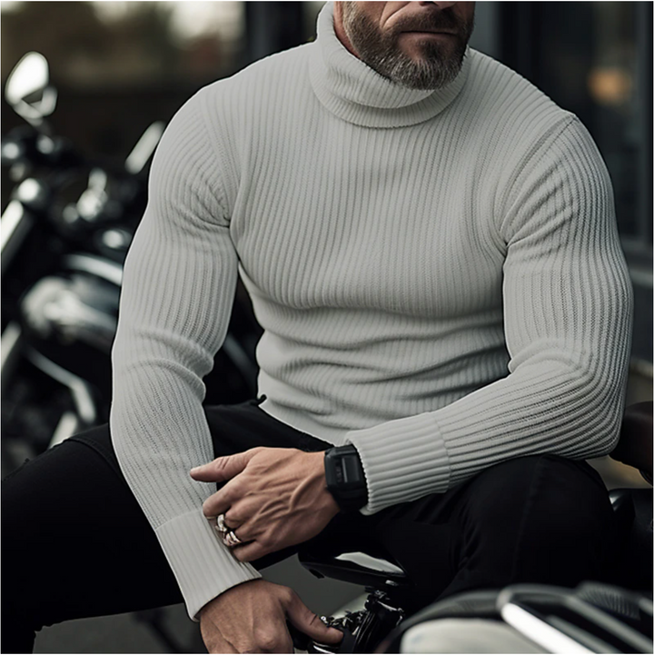 Alaska | Raffinierter Pullover mit Stehkragen für Herren | Eleganz & Winterwärme