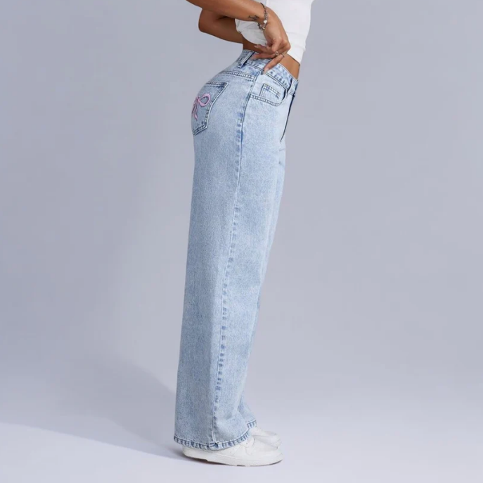 Jenni Rosa Schleife Baggy Jeans