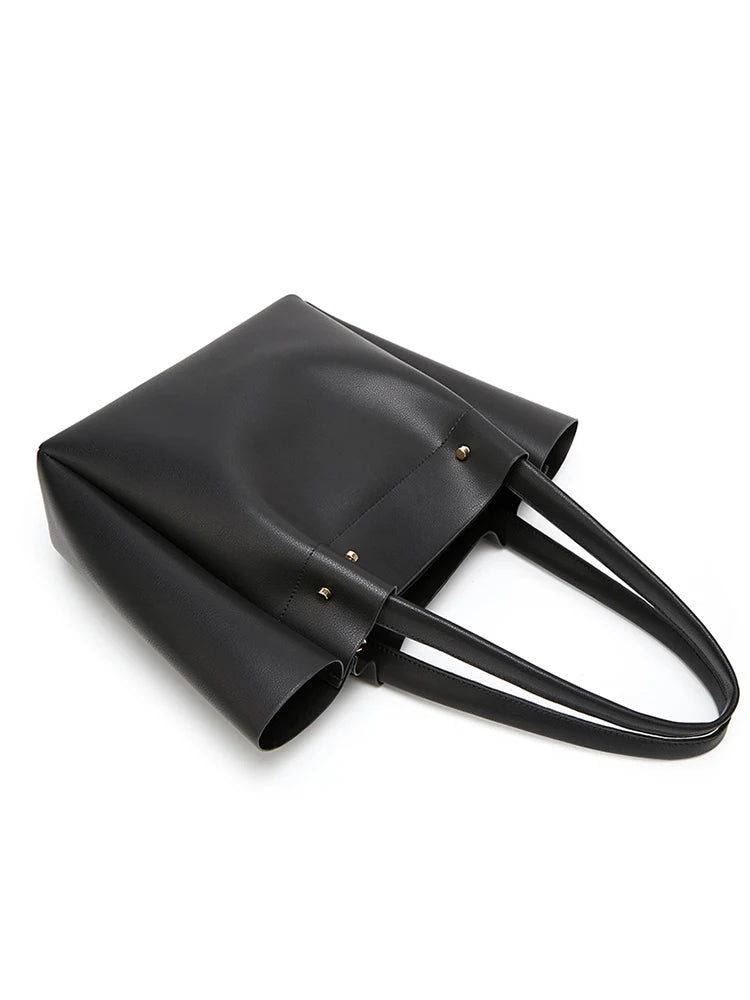 Damen Plissee-Handtasche | PU-Leder Shopper mit großer Kapazität