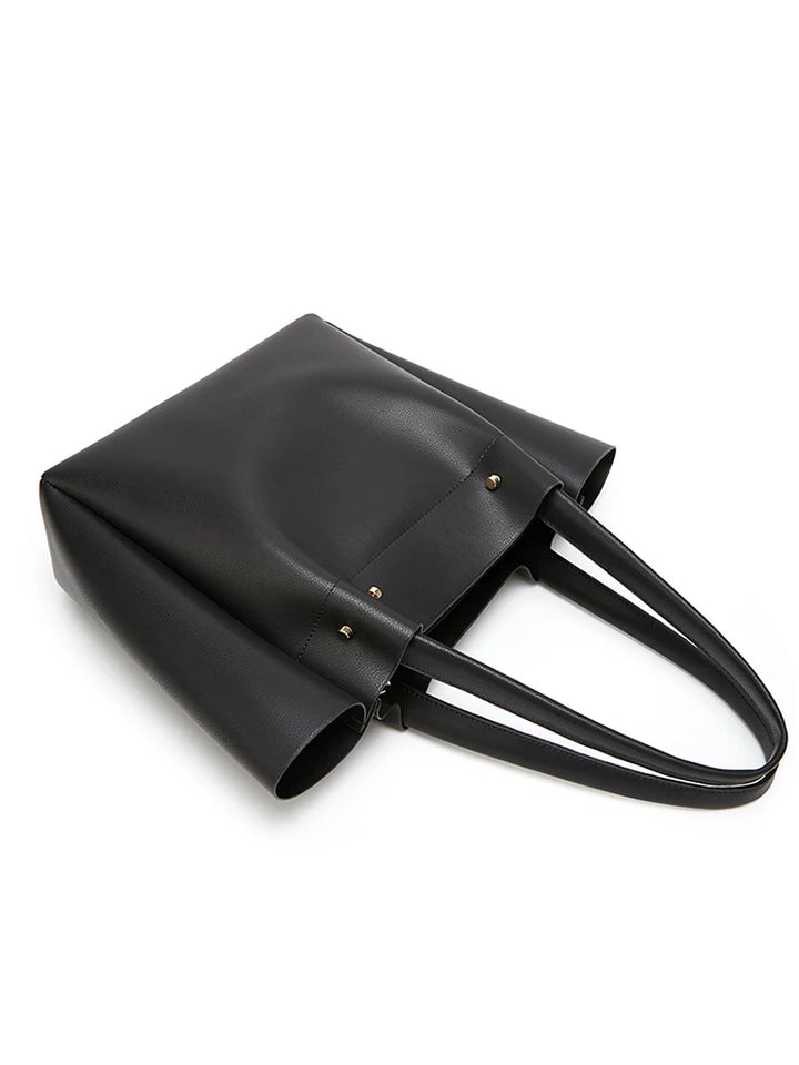 Damen Plissee-Handtasche | PU-Leder Shopper mit großer Kapazität