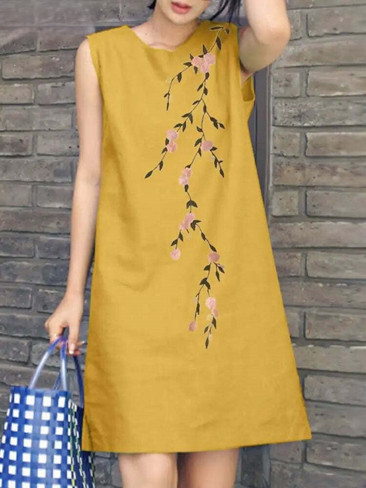 Esther - Ärmelloses besticktes Sommerkleid