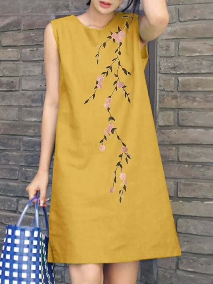 Esther - Ärmelloses besticktes Sommerkleid