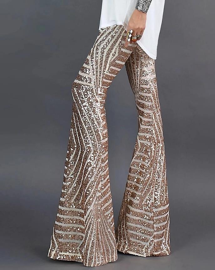 Cleo | Ramely Gummieffekt-Hose mit Pailletten - Trendy und frech garantiert