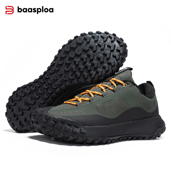 Baasploa Herren Wanderschuhe | Outdoor Sneaker wasserabweisend & rutschfest