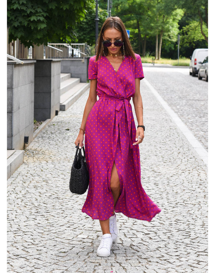 Selena | Elegantes & Bequemes Langes Kleid mit Modernem Ausschnitt