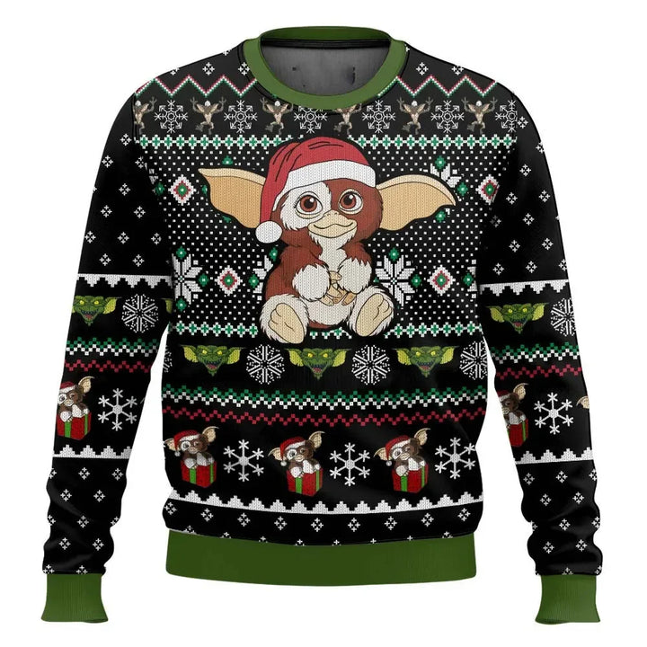 Weihnachten Hoodie 3D Druck Gremlin | Monster Motiv Pullover Unisex