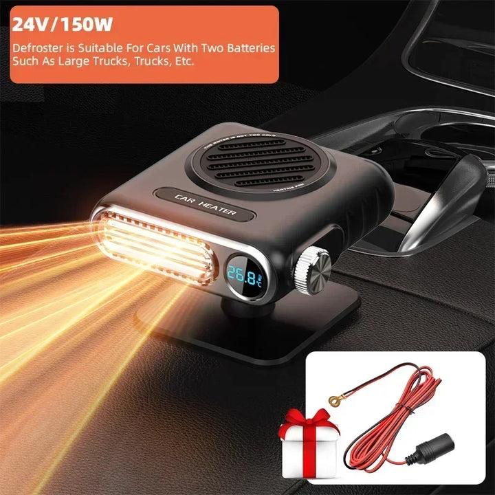 Bil Varmeblæser Bærbar | 150W Afdugger Aftøer Temperatur Display