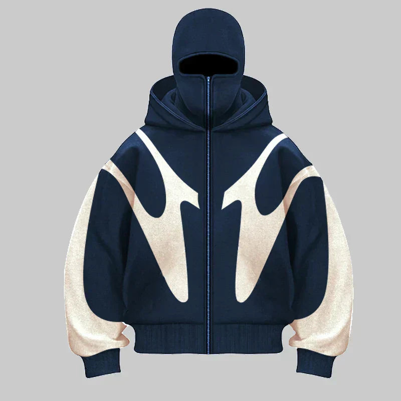 Deadzone Kapuzenpulli mit Sturmhaube | Auffallendes Design und totaler Schutz