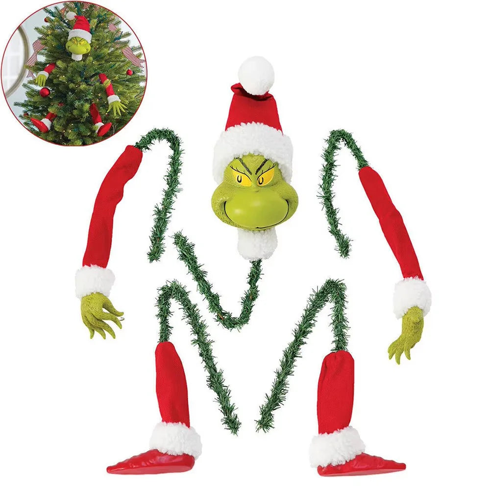 Weihnachtselfenpuppen-Anhänger (5 Stück) - Plüsch Grinch Ornament, Weihnachtsbaum & Geschenk